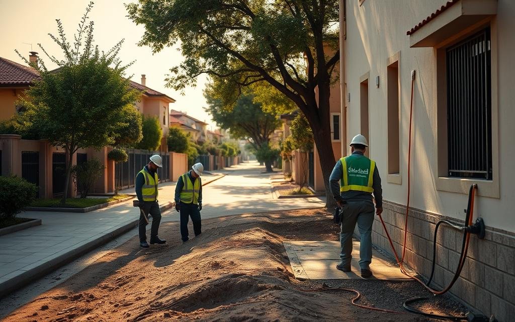 كشف تسربات بالمياة حي العزيزية بالمدينة المنورة